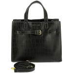 Женская кожаная сумка 619-1 BLACK